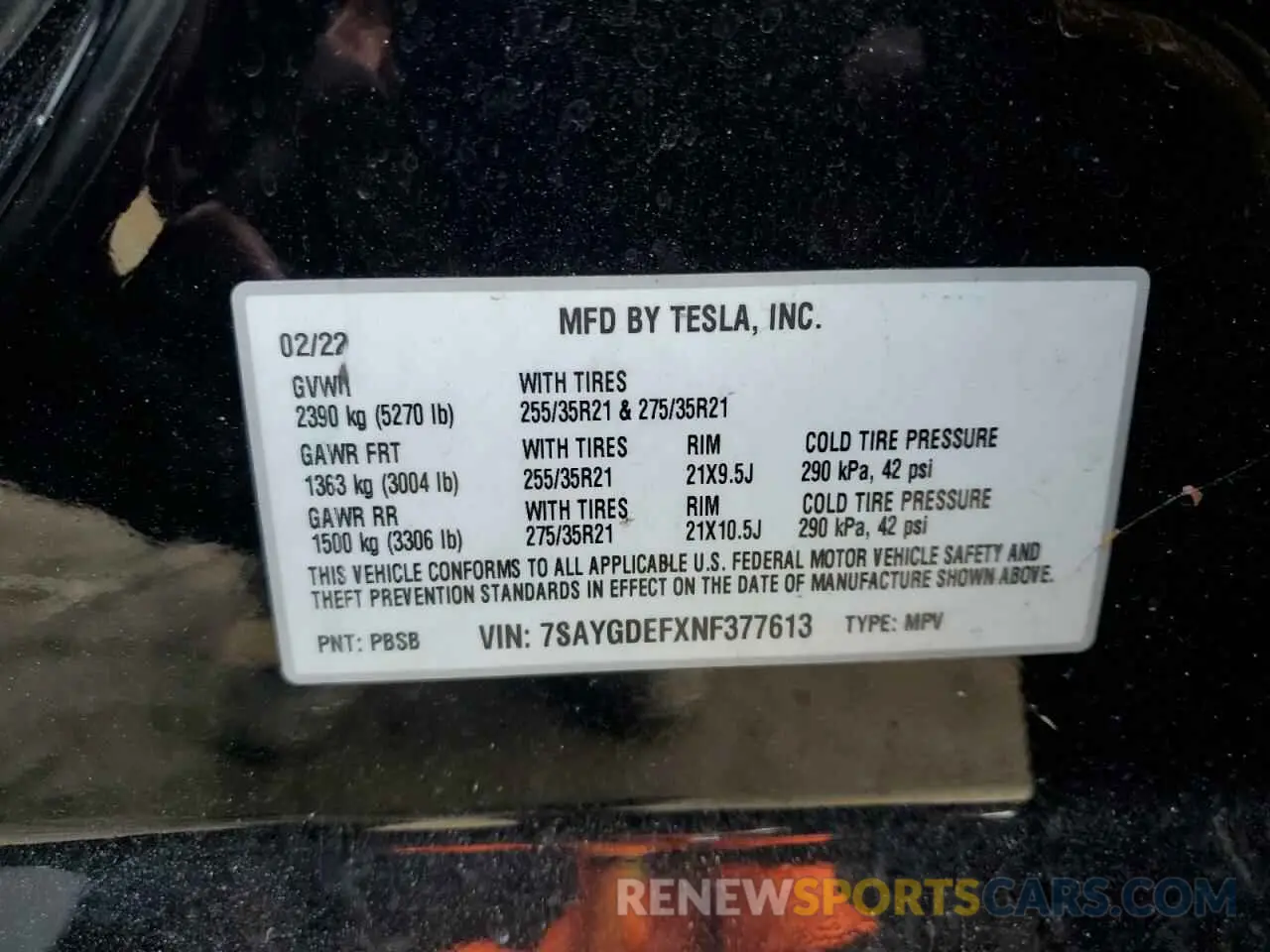 12 Photograph of a damaged car 7SAYGDEFXNF377613 TESLA MODEL Y 2022
