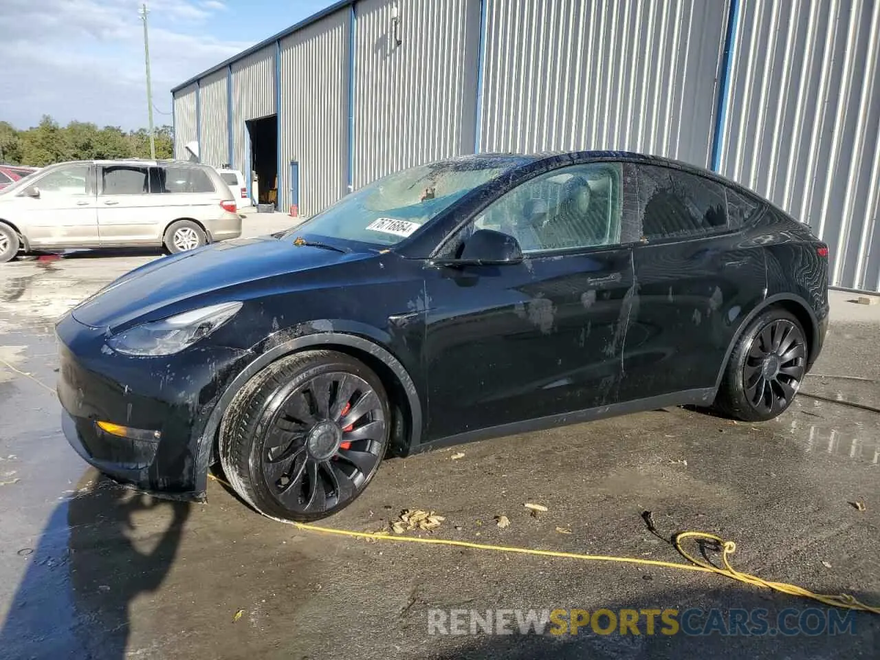 1 Photograph of a damaged car 7SAYGDEFXNF383167 TESLA MODEL Y 2022