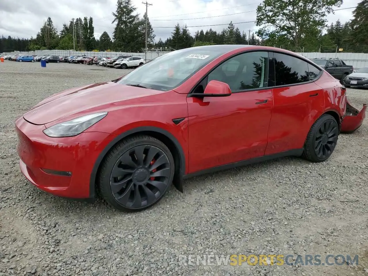 1 Photograph of a damaged car 7SAYGDEFXNF405829 TESLA MODEL Y 2022