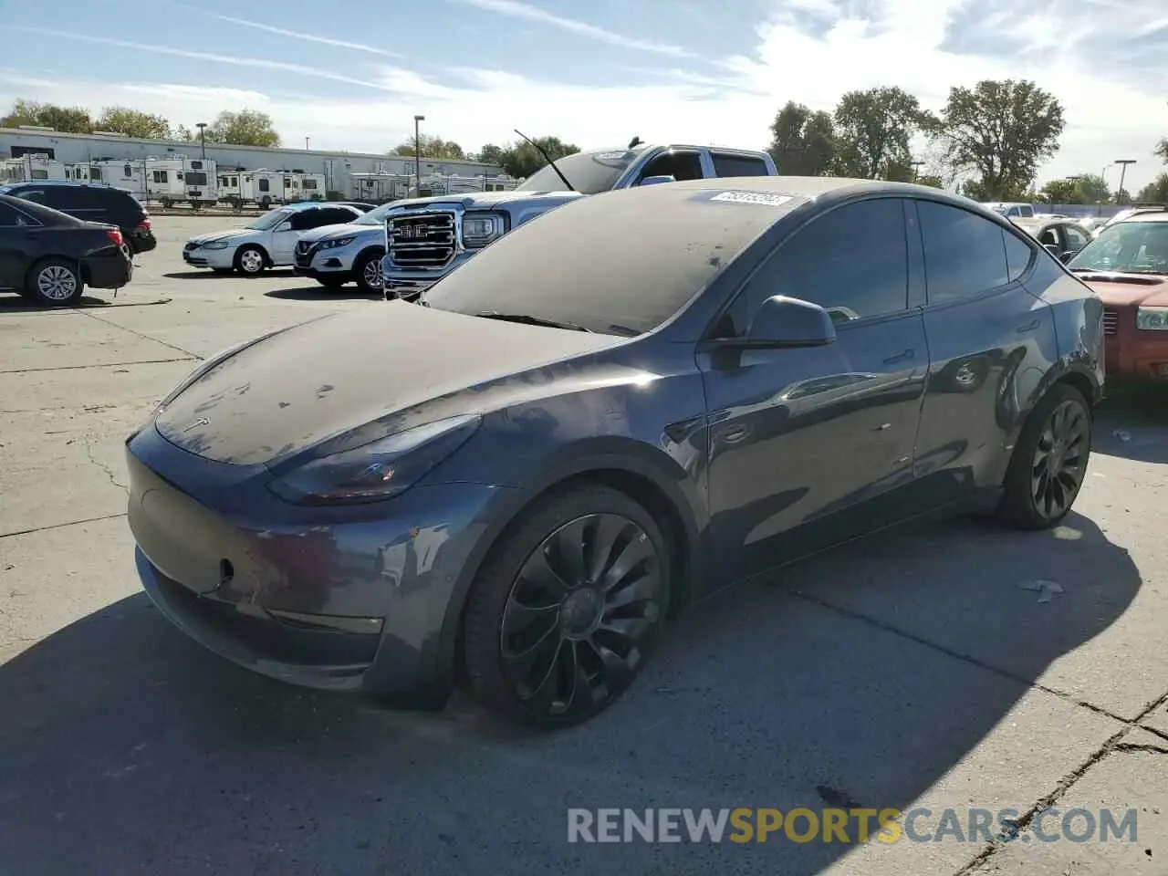 1 Photograph of a damaged car 7SAYGDEFXNF410528 TESLA MODEL Y 2022
