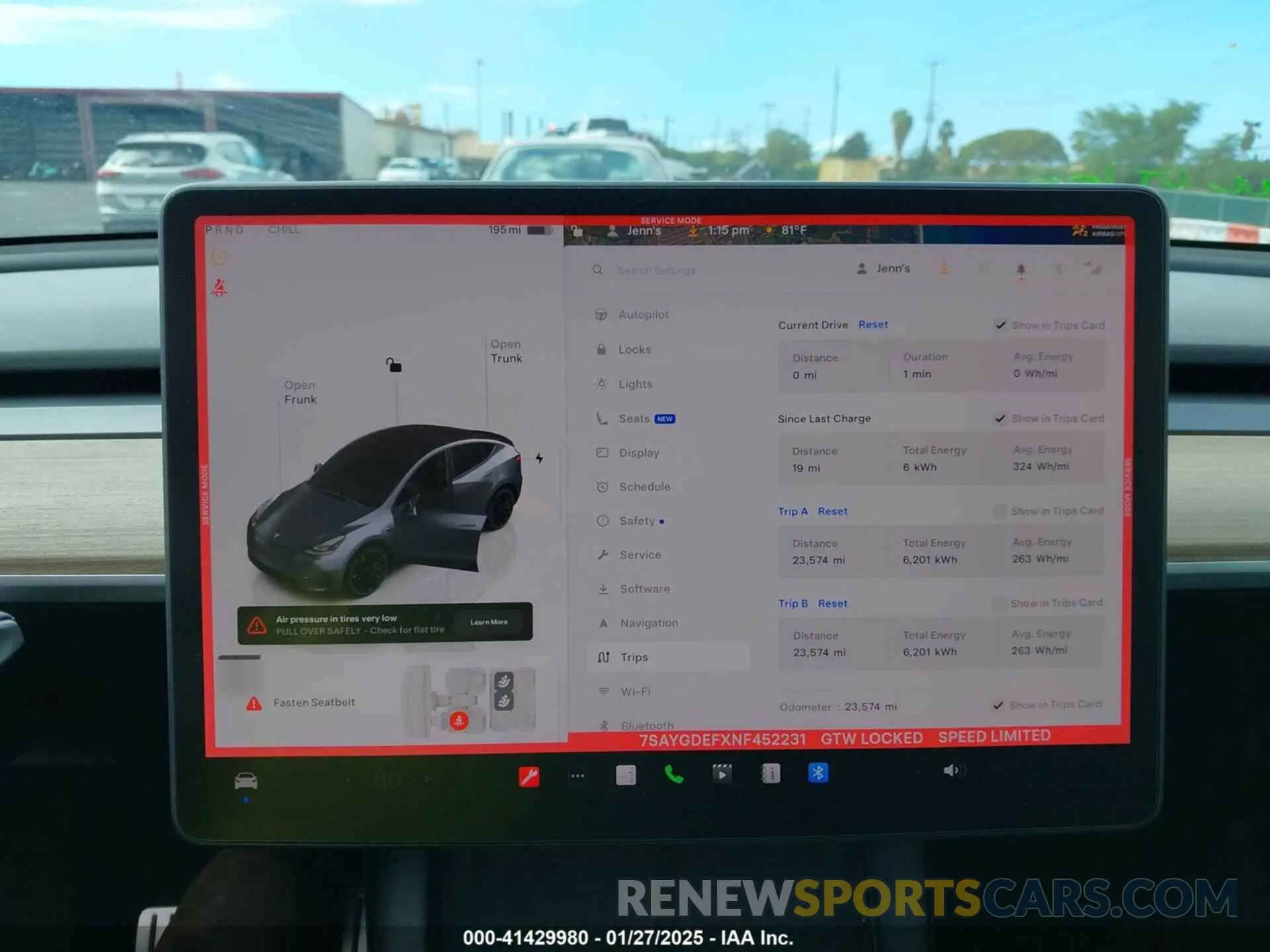 7 Photograph of a damaged car 7SAYGDEFXNF452231 TESLA MODEL Y 2022