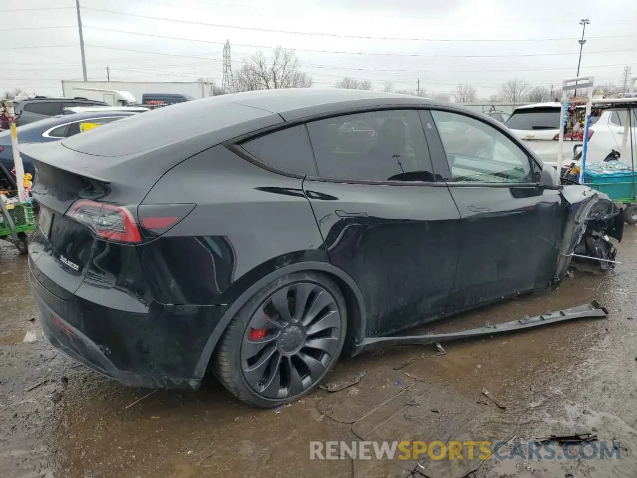 3 Photograph of a damaged car 7SAYGDEFXNF452388 TESLA MODEL Y 2022