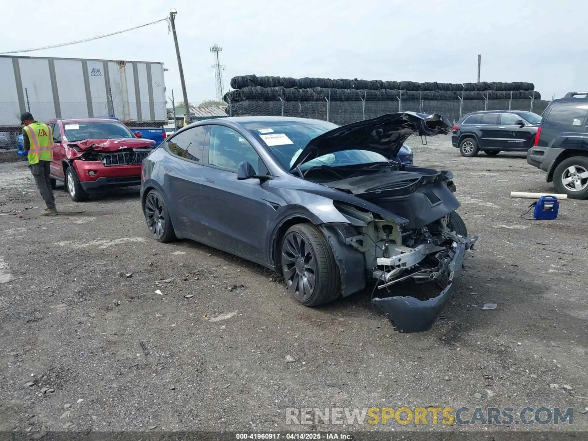1 Photograph of a damaged car 7SAYGDEFXNF462693 TESLA MODEL Y 2022