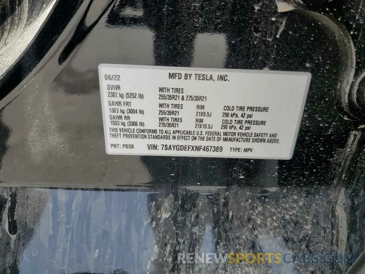 13 Photograph of a damaged car 7SAYGDEFXNF467389 TESLA MODEL Y 2022