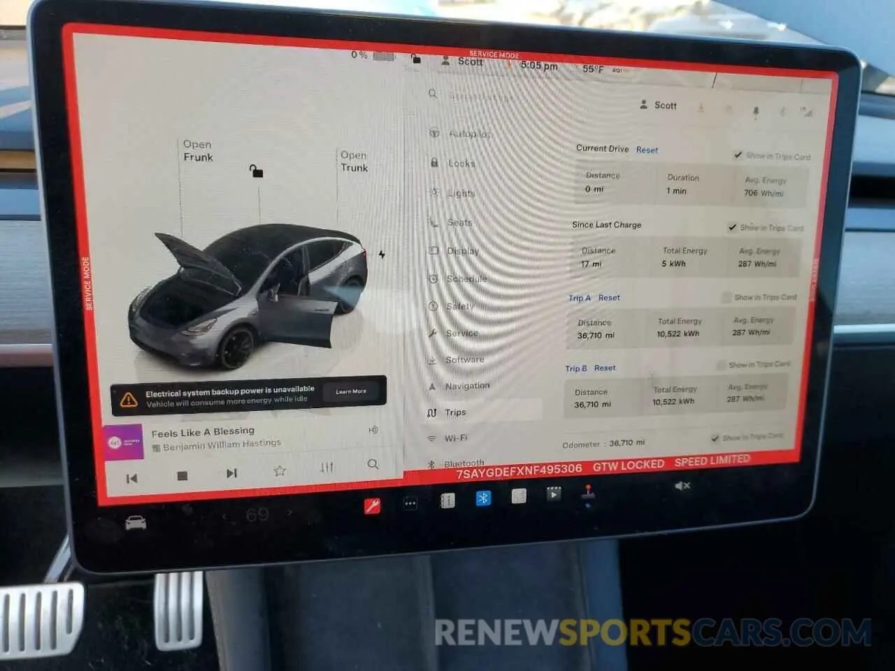 9 Photograph of a damaged car 7SAYGDEFXNF495306 TESLA MODEL Y 2022