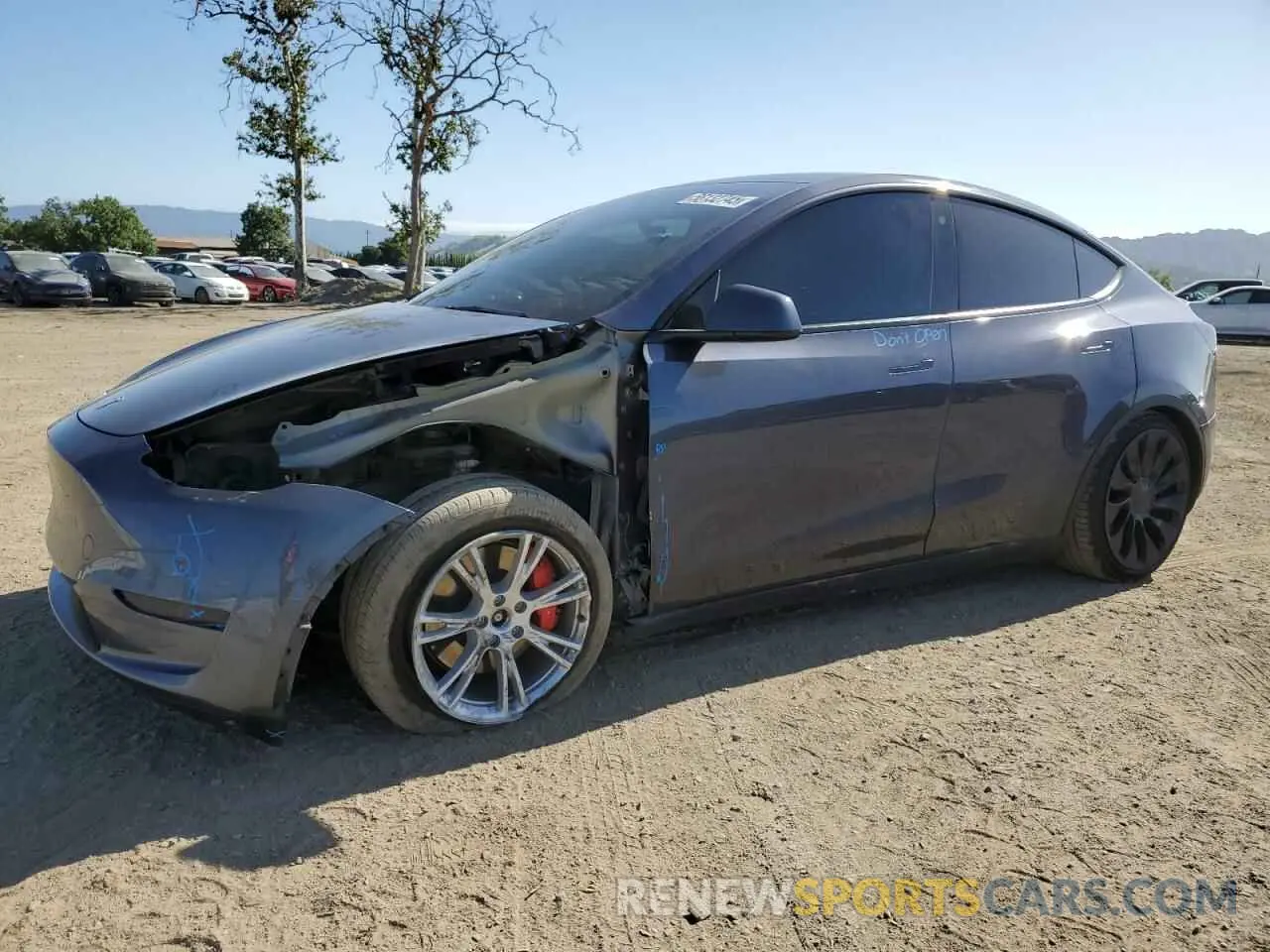 1 Photograph of a damaged car 7SAYGDEFXNF521502 TESLA MODEL Y 2022