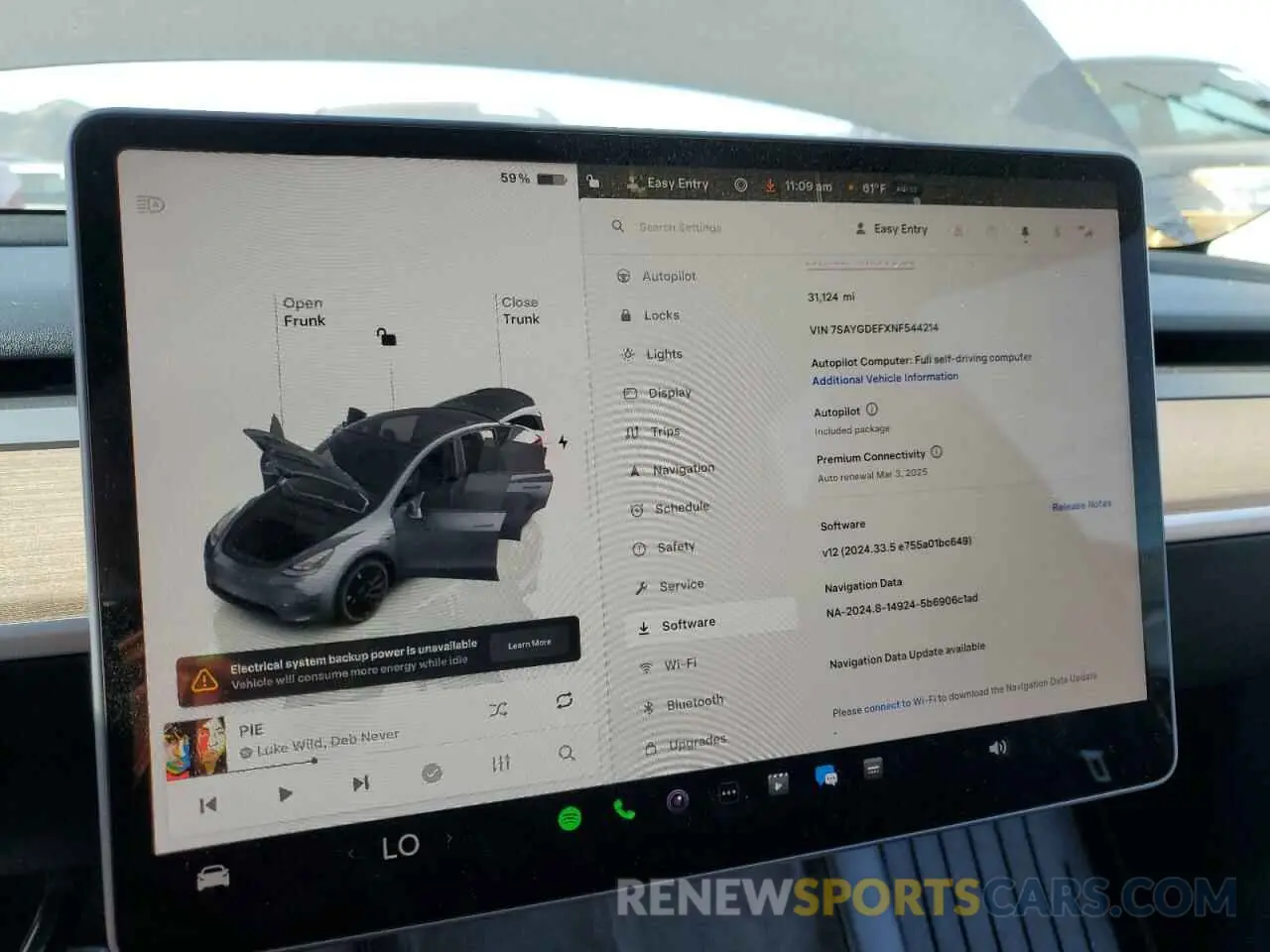 9 Photograph of a damaged car 7SAYGDEFXNF544214 TESLA MODEL Y 2022