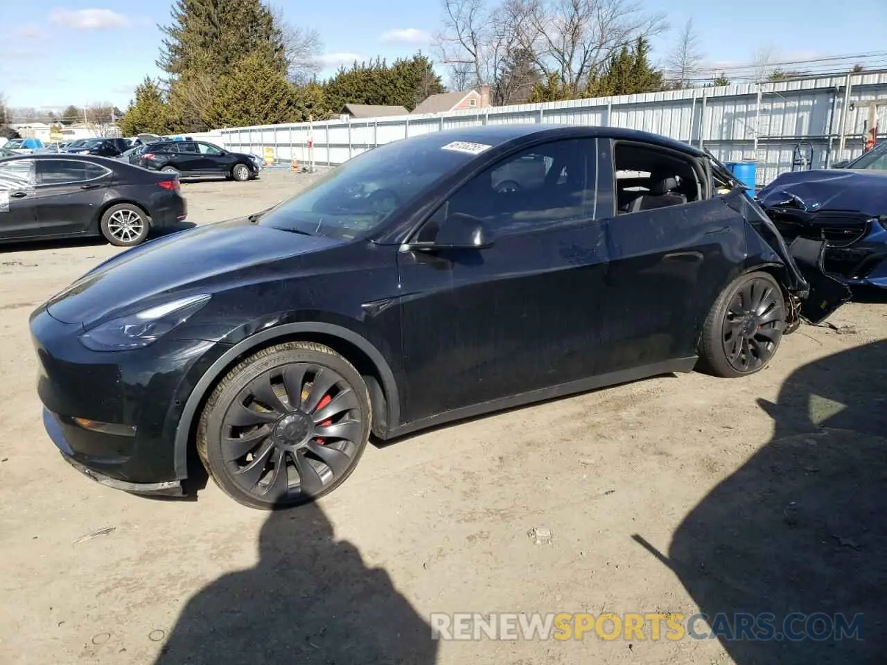 1 Photograph of a damaged car 7SAYGDEFXNF563443 TESLA MODEL Y 2022