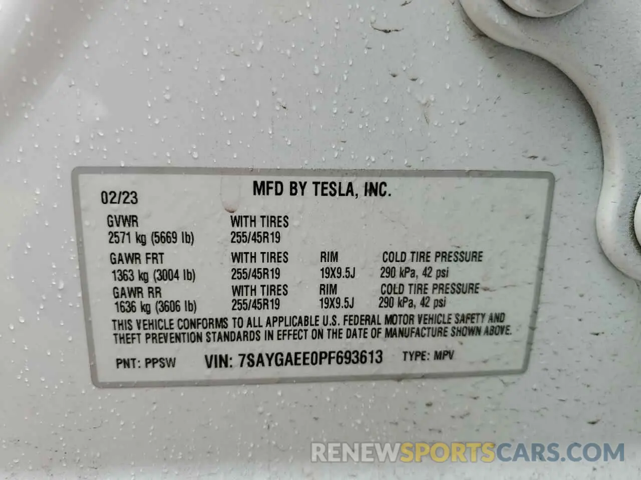 12 Photograph of a damaged car 7SAYGAEE0PF693613 TESLA MODEL Y 2023