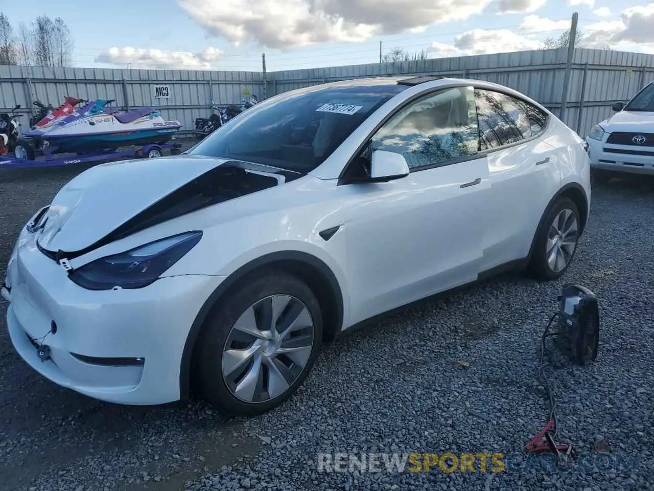 1 Photograph of a damaged car 7SAYGAEE0PF871858 TESLA MODEL Y 2023