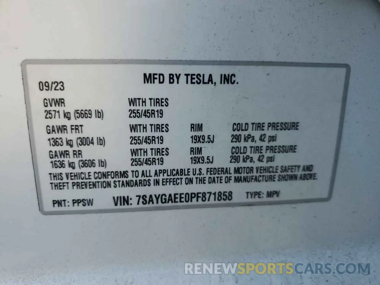 12 Photograph of a damaged car 7SAYGAEE0PF871858 TESLA MODEL Y 2023