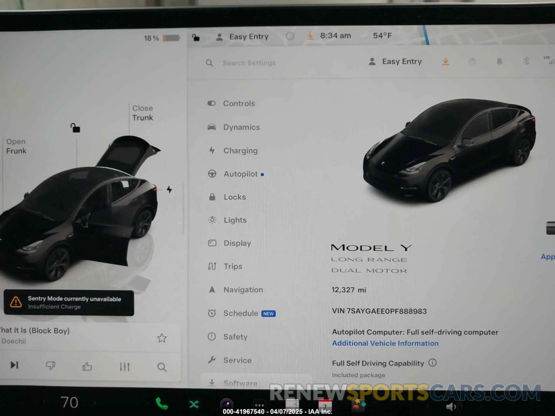 7 Photograph of a damaged car 7SAYGAEE0PF888983 TESLA MODEL Y 2023