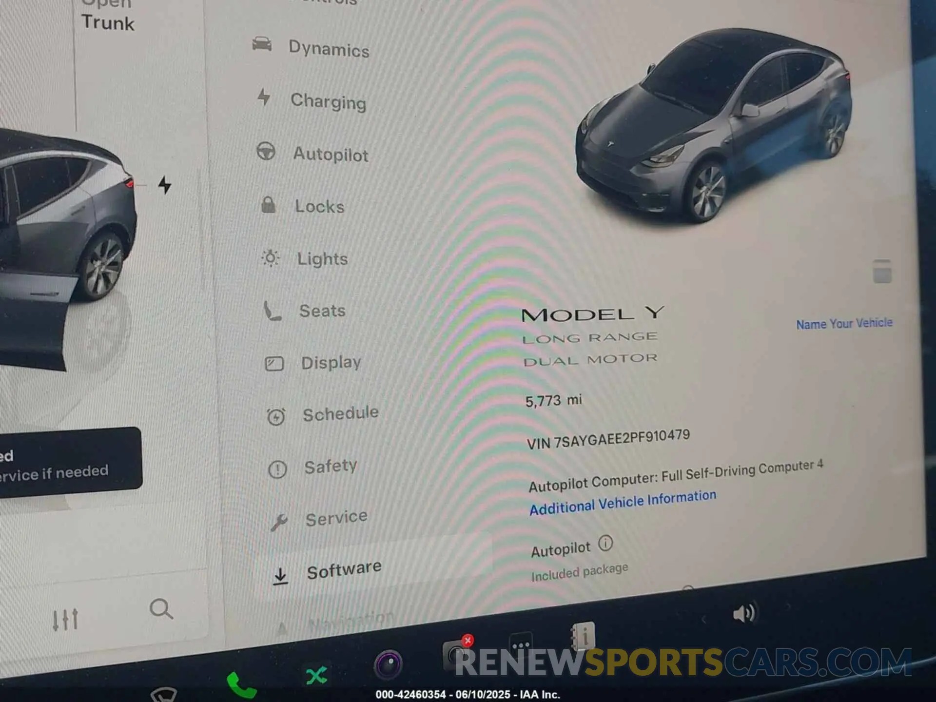 7 Photograph of a damaged car 7SAYGAEE2PF910479 TESLA MODEL Y 2023