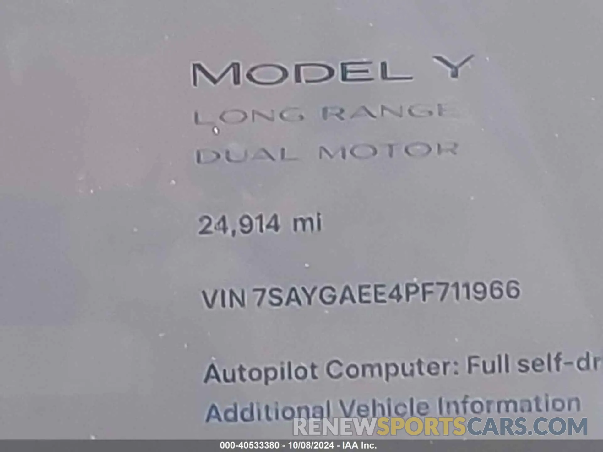 16 Photograph of a damaged car 7SAYGAEE4PF711966 TESLA MODEL Y 2023