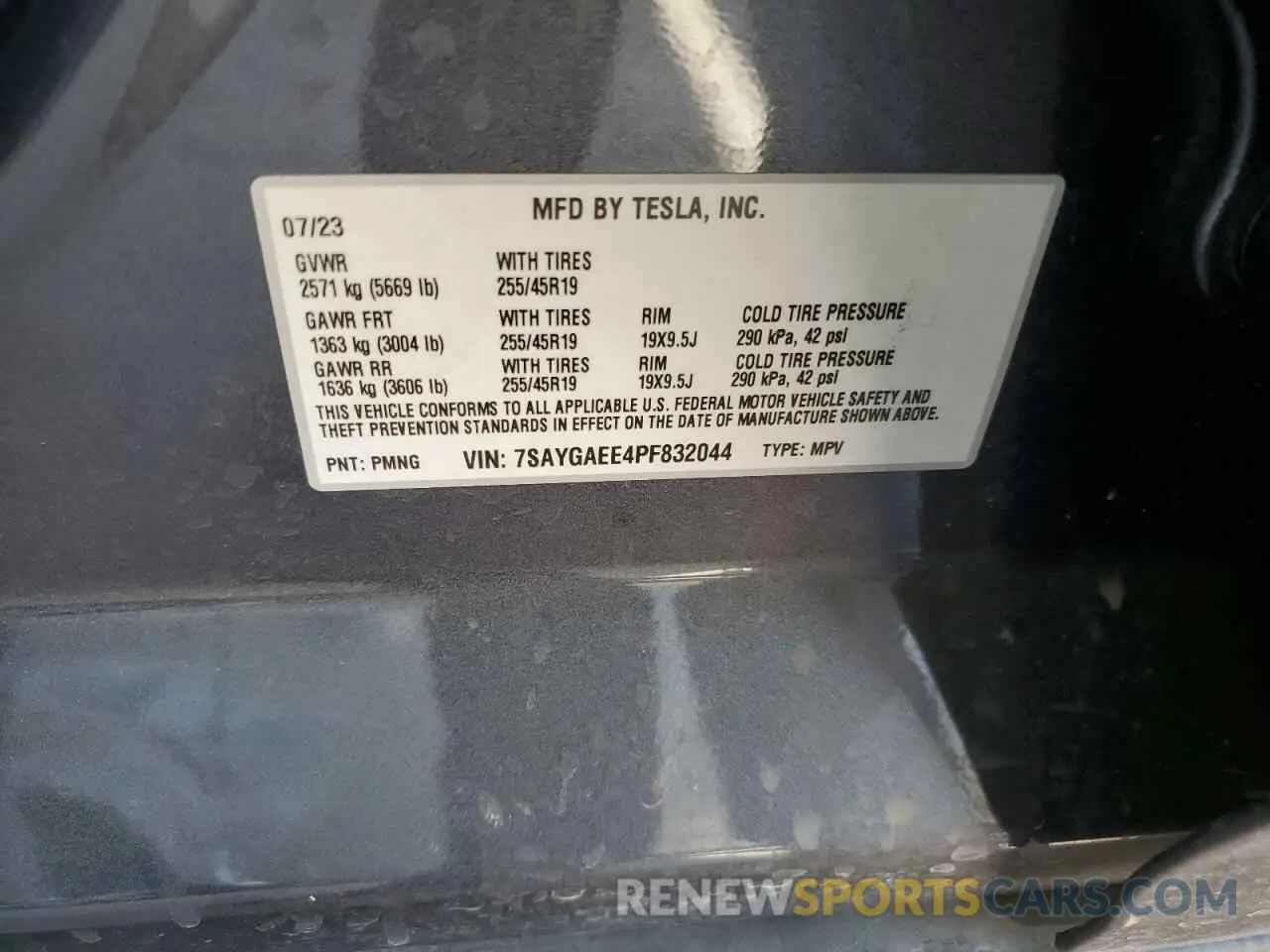 12 Photograph of a damaged car 7SAYGAEE4PF832044 TESLA MODEL Y 2023