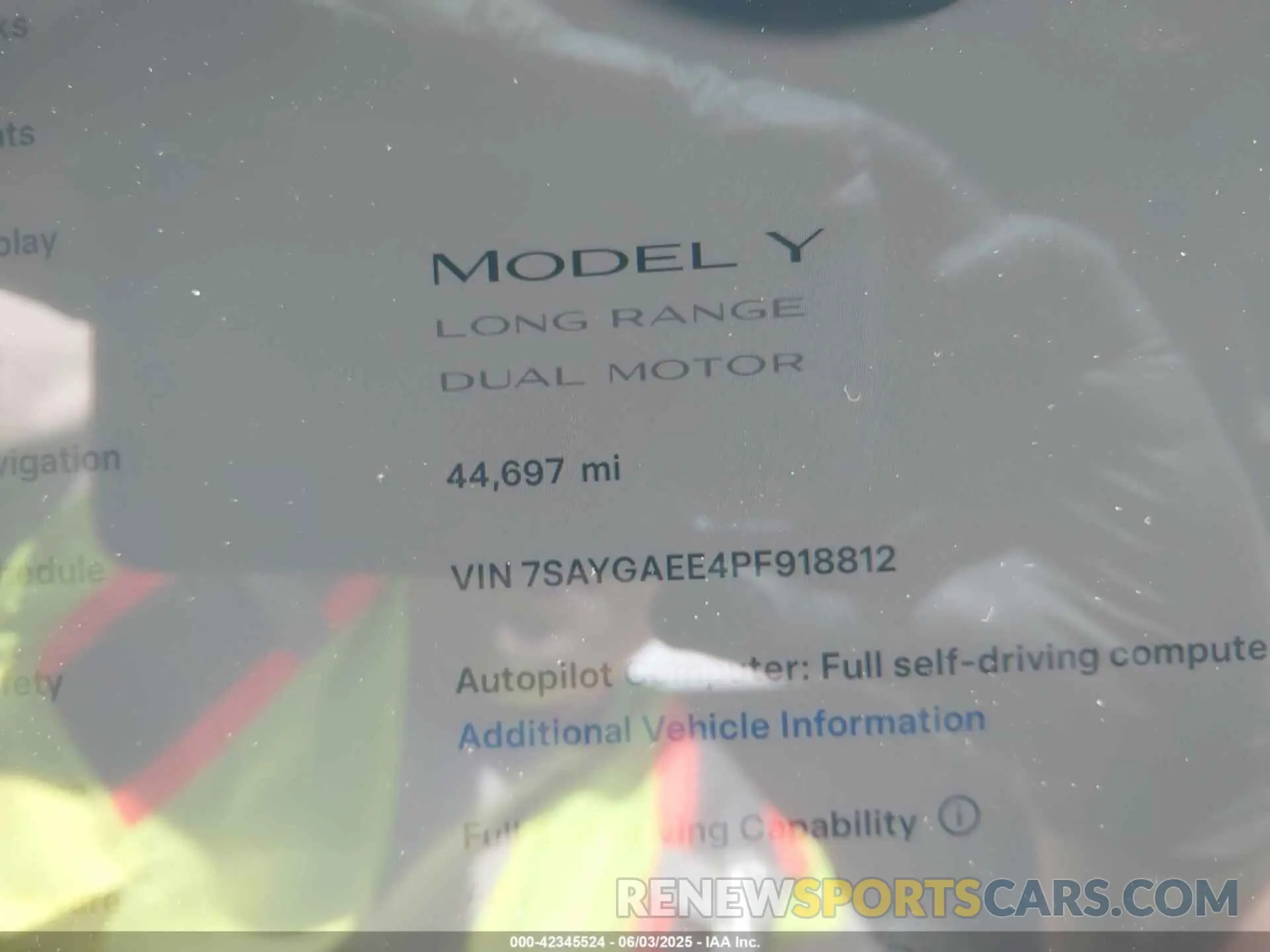 16 Photograph of a damaged car 7SAYGAEE4PF918812 TESLA MODEL Y 2023