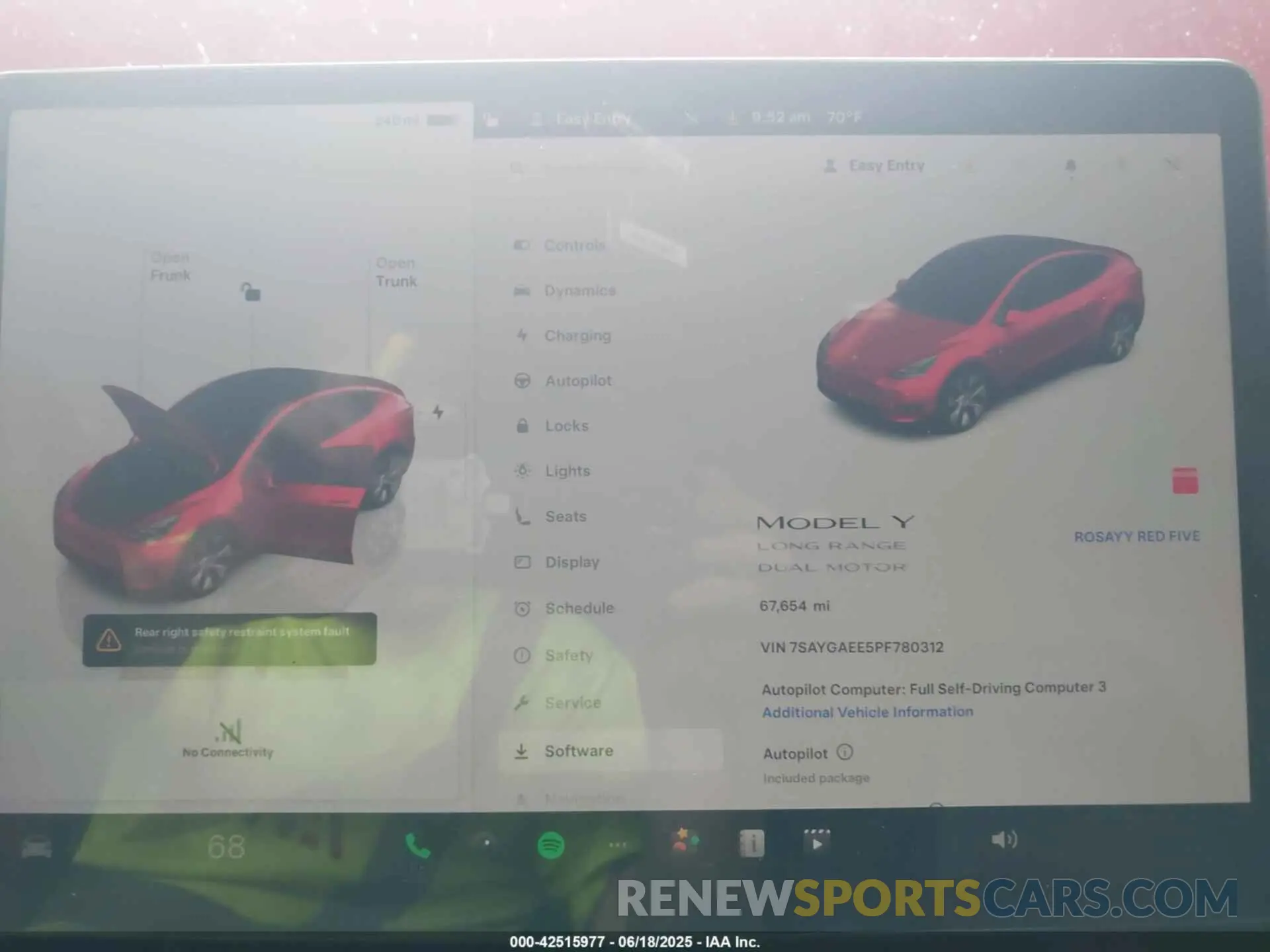 7 Photograph of a damaged car 7SAYGAEE5PF780312 TESLA MODEL Y 2023