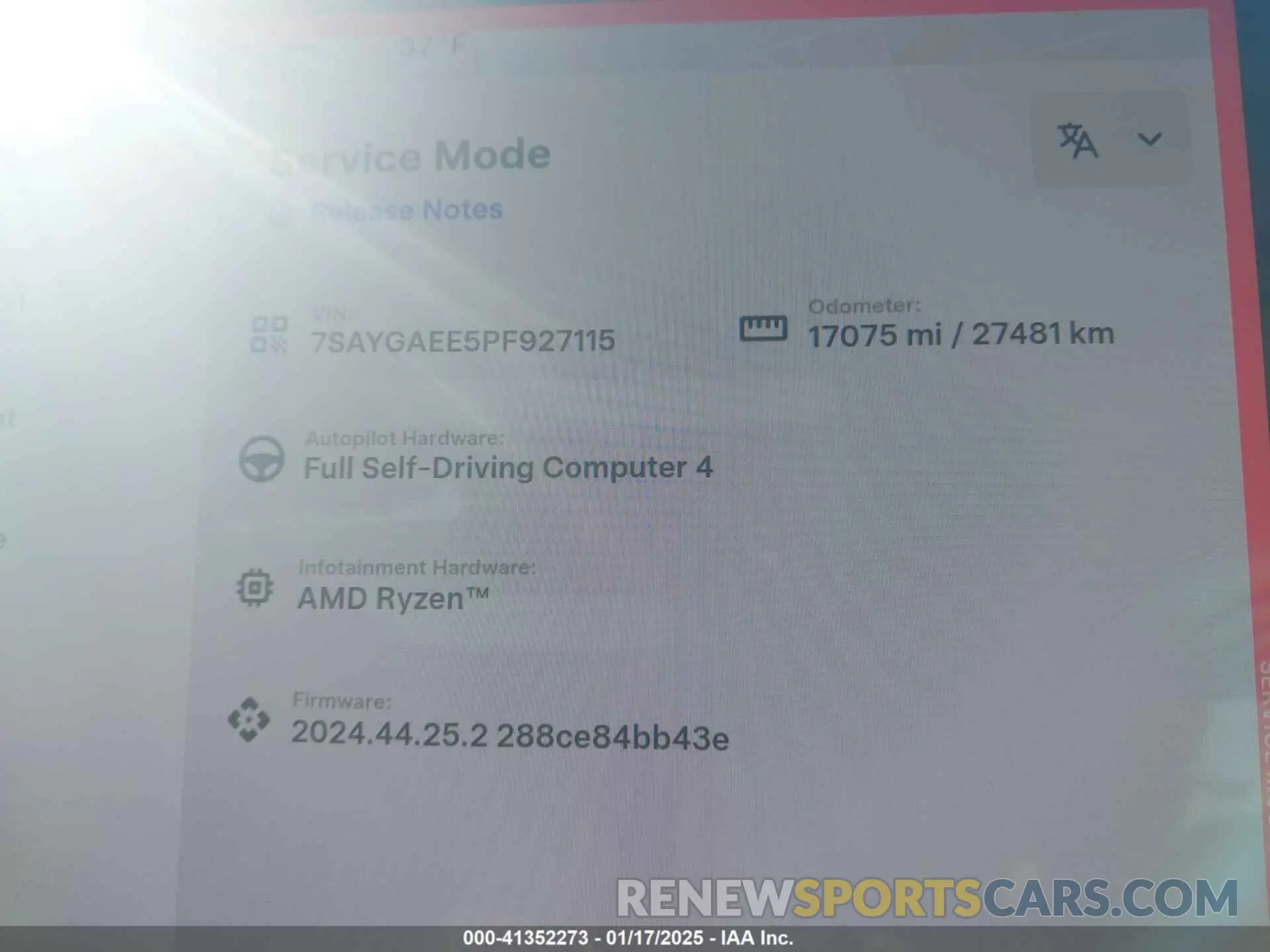 7 Photograph of a damaged car 7SAYGAEE5PF927115 TESLA MODEL Y 2023