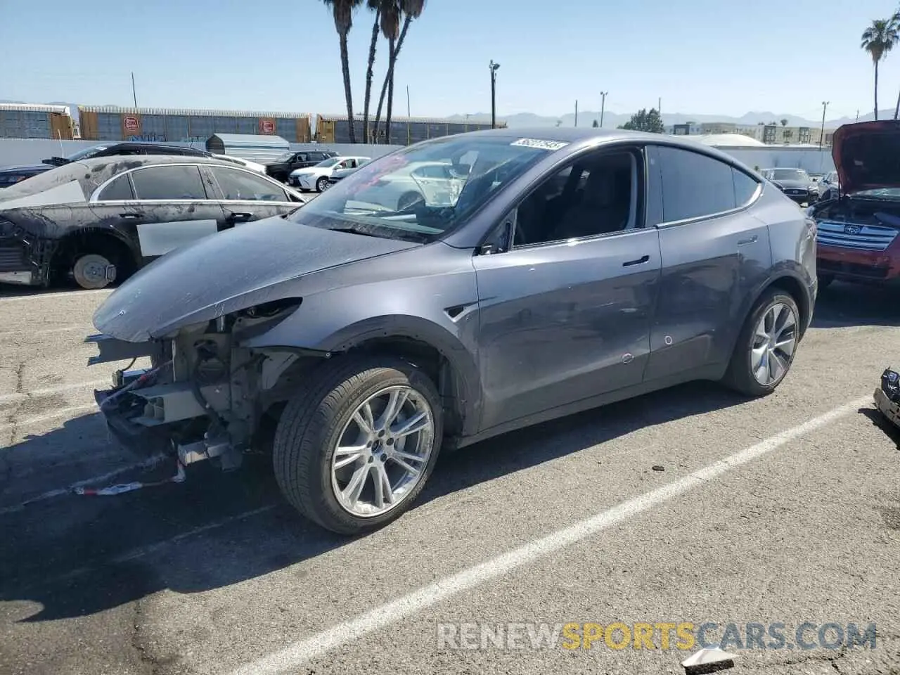 1 Photograph of a damaged car 7SAYGAEE6PF637837 TESLA MODEL Y 2023