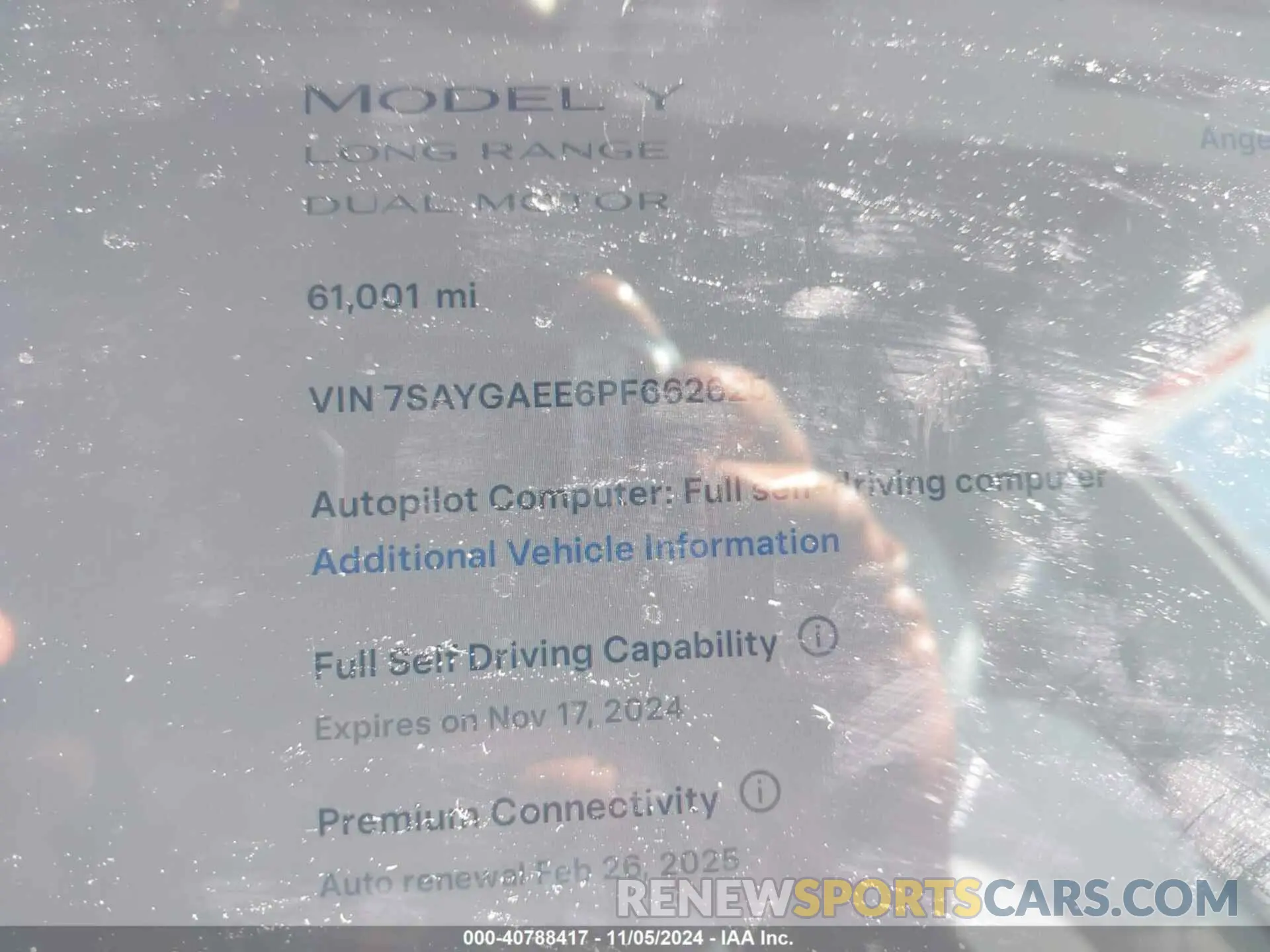 15 Photograph of a damaged car 7SAYGAEE6PF662625 TESLA MODEL Y 2023
