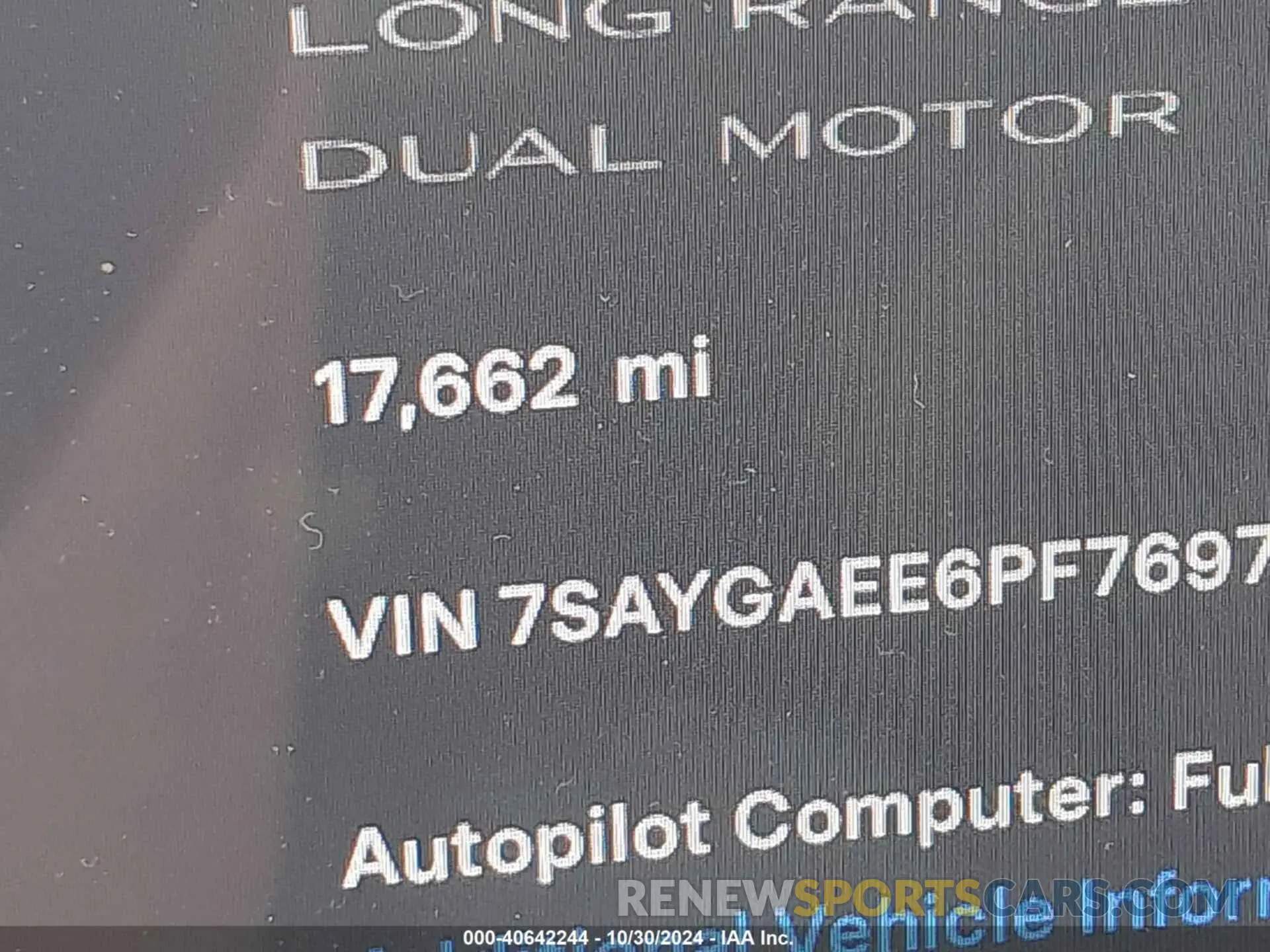 16 Photograph of a damaged car 7SAYGAEE6PF769769 TESLA MODEL Y 2023
