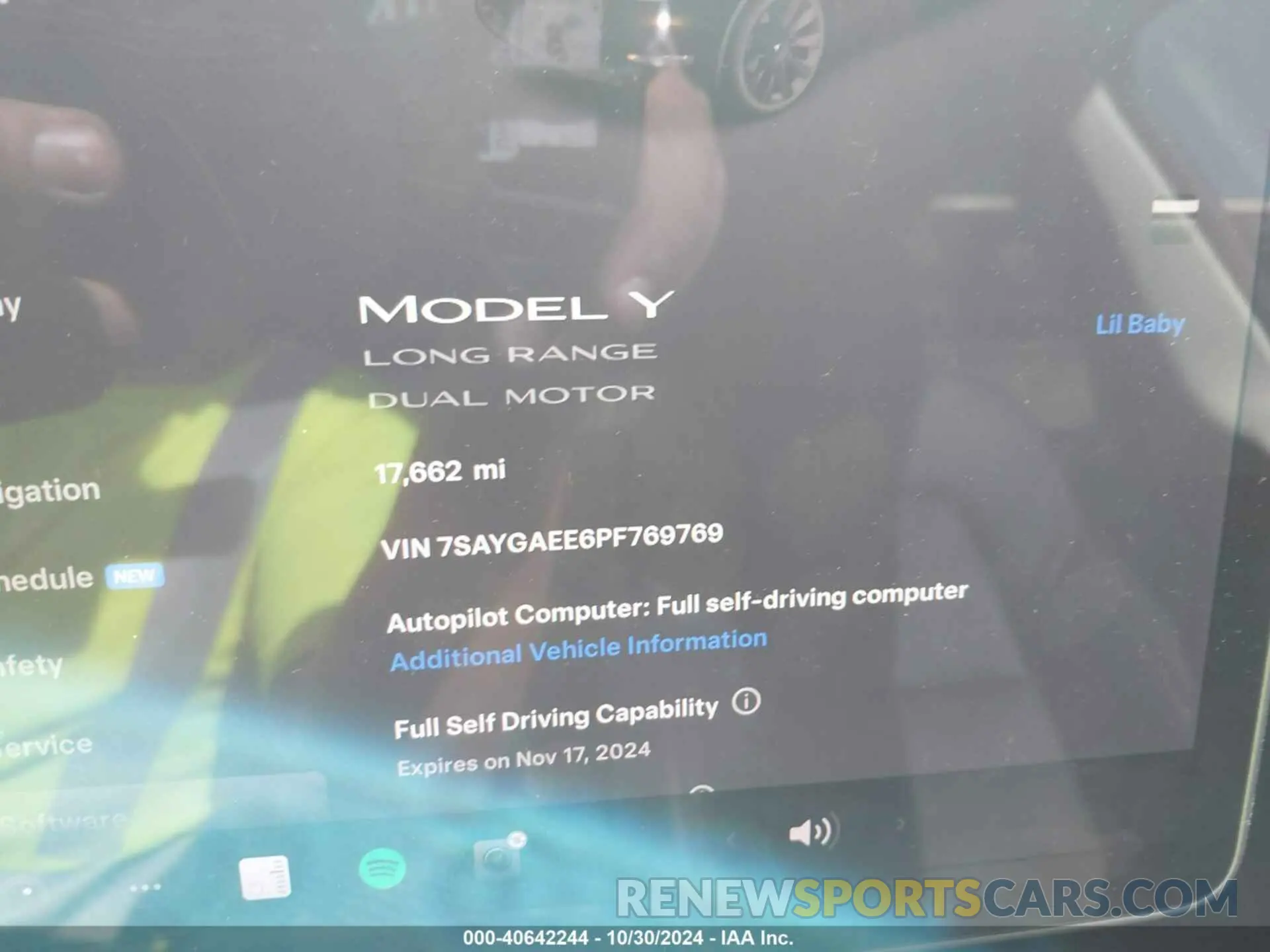7 Photograph of a damaged car 7SAYGAEE6PF769769 TESLA MODEL Y 2023