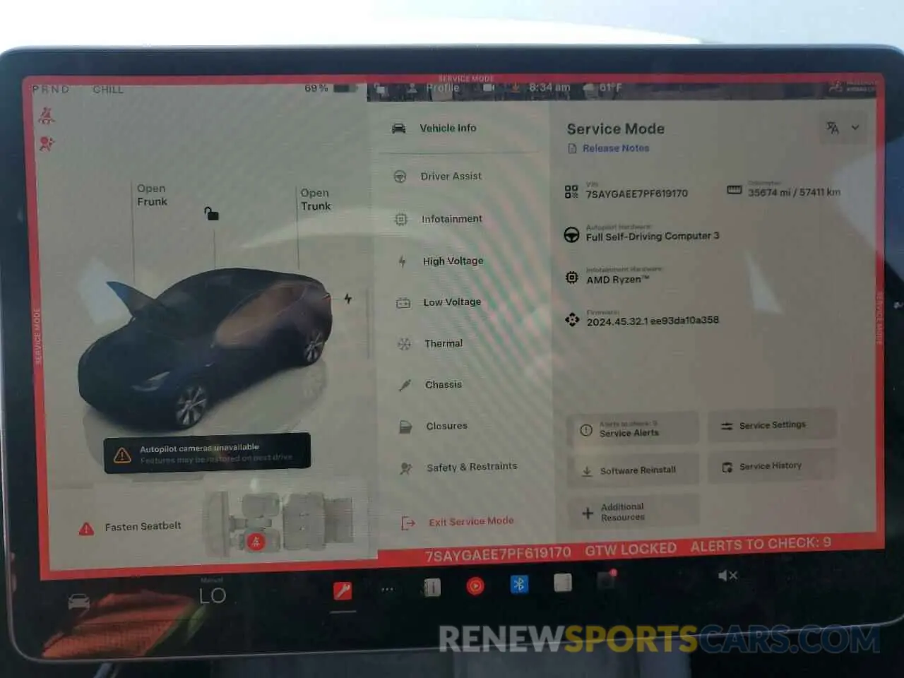 9 Photograph of a damaged car 7SAYGAEE7PF619170 TESLA MODEL Y 2023