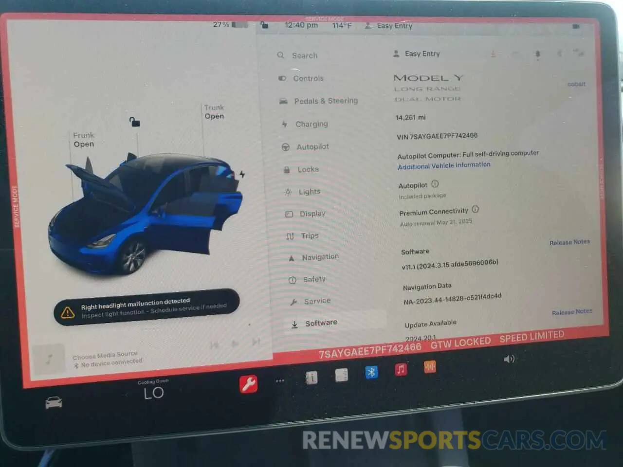 9 Photograph of a damaged car 7SAYGAEE7PF742466 TESLA MODEL Y 2023