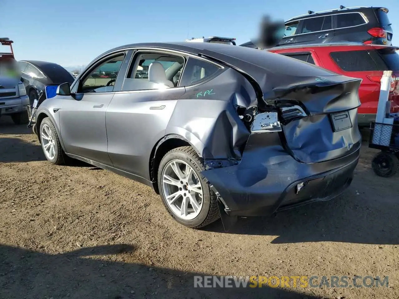2 Photograph of a damaged car 7SAYGAEE7PF798438 TESLA MODEL Y 2023