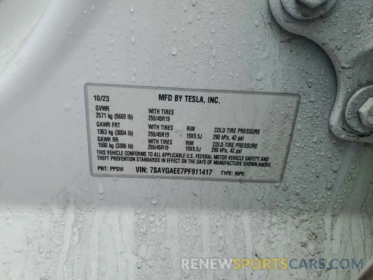12 Photograph of a damaged car 7SAYGAEE7PF911417 TESLA MODEL Y 2023