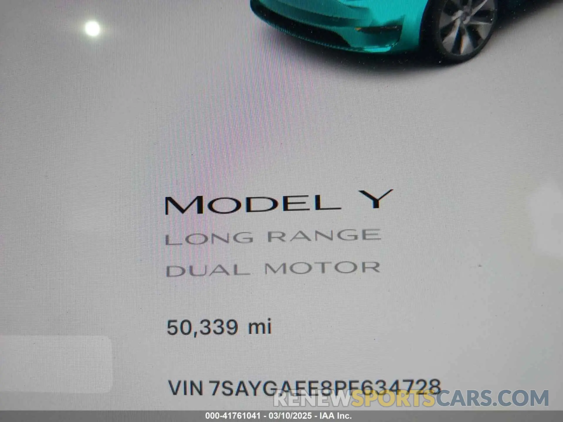 15 Photograph of a damaged car 7SAYGAEE8PF634728 TESLA MODEL Y 2023
