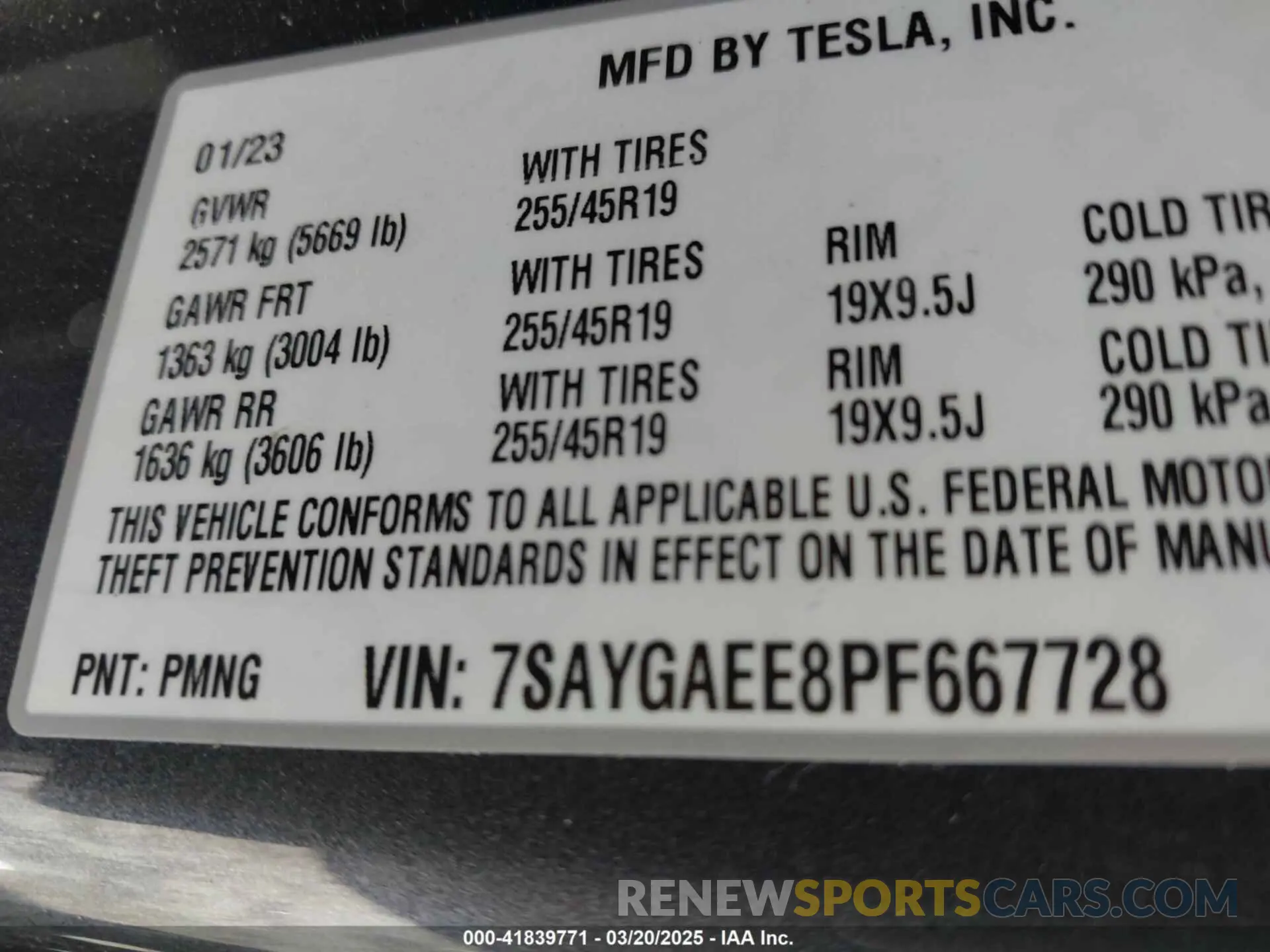 9 Photograph of a damaged car 7SAYGAEE8PF667728 TESLA MODEL Y 2023
