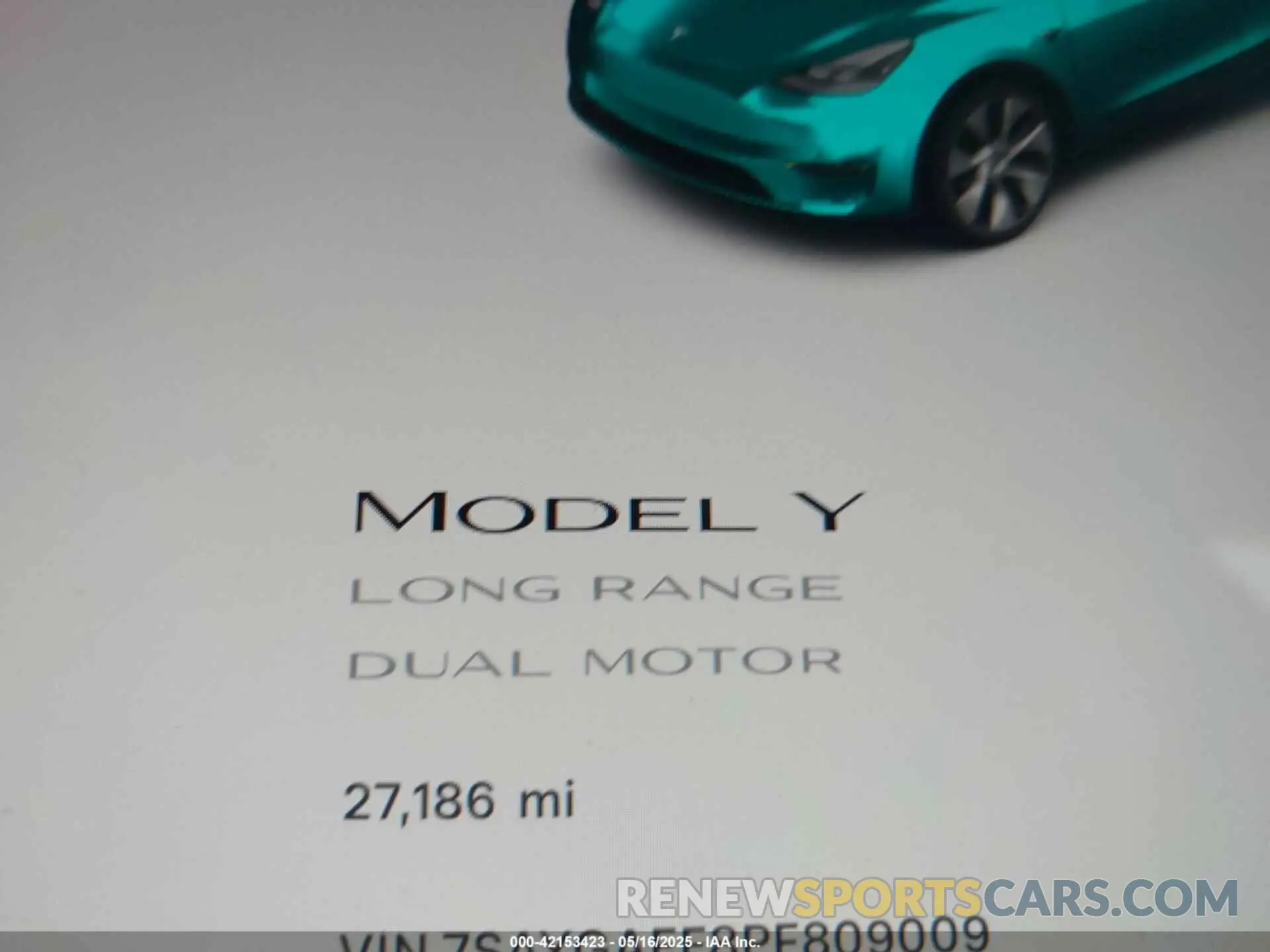 16 Photograph of a damaged car 7SAYGAEE8PF809009 TESLA MODEL Y 2023