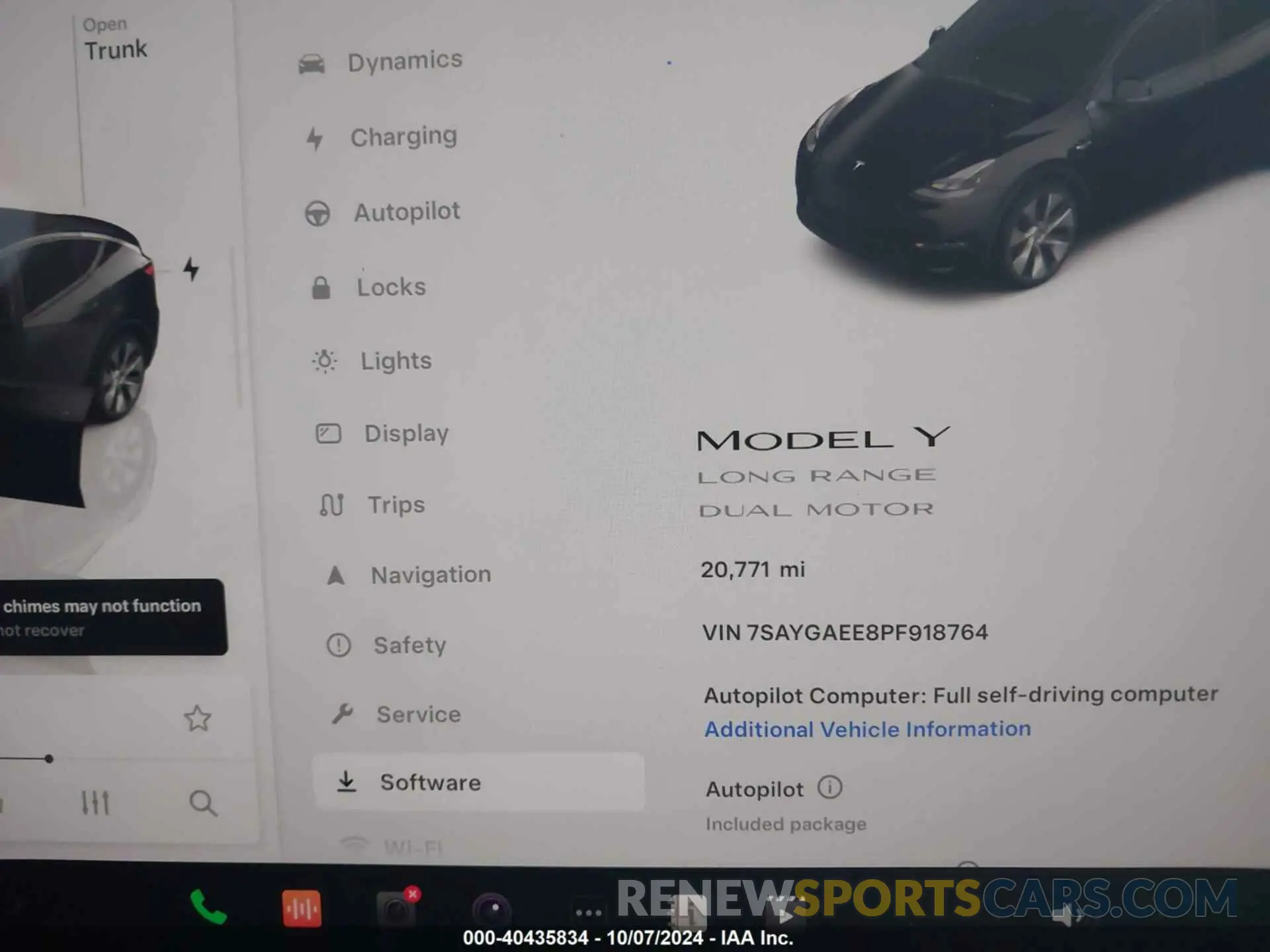 15 Photograph of a damaged car 7SAYGAEE8PF918764 TESLA MODEL Y 2023