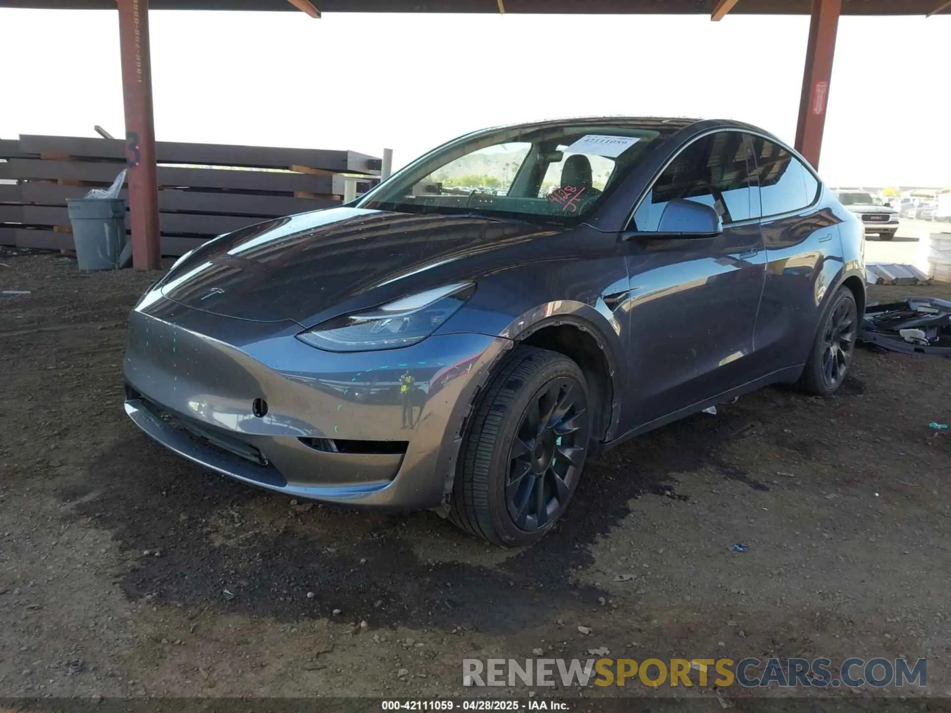 2 Photograph of a damaged car 7SAYGAEEXPF618174 TESLA MODEL Y 2023