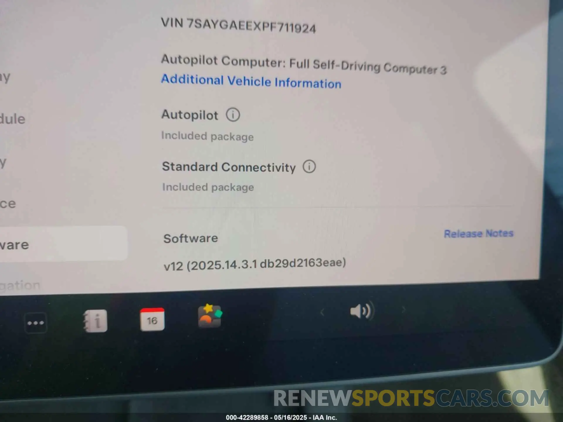 17 Photograph of a damaged car 7SAYGAEEXPF711924 TESLA MODEL Y 2023