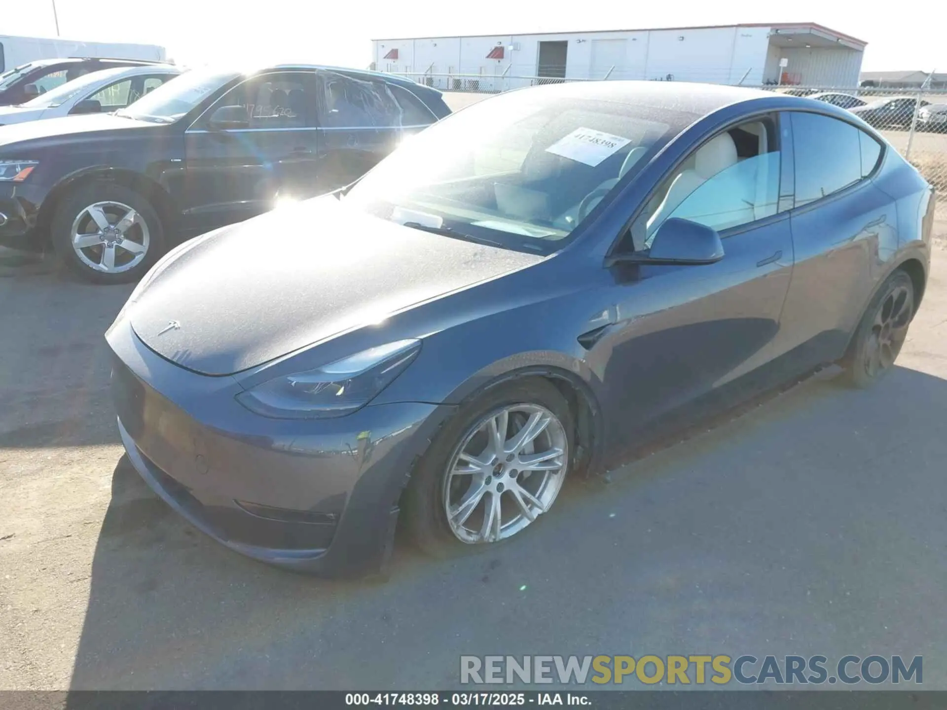 2 Photograph of a damaged car 7SAYGAEEXPF714760 TESLA MODEL Y 2023