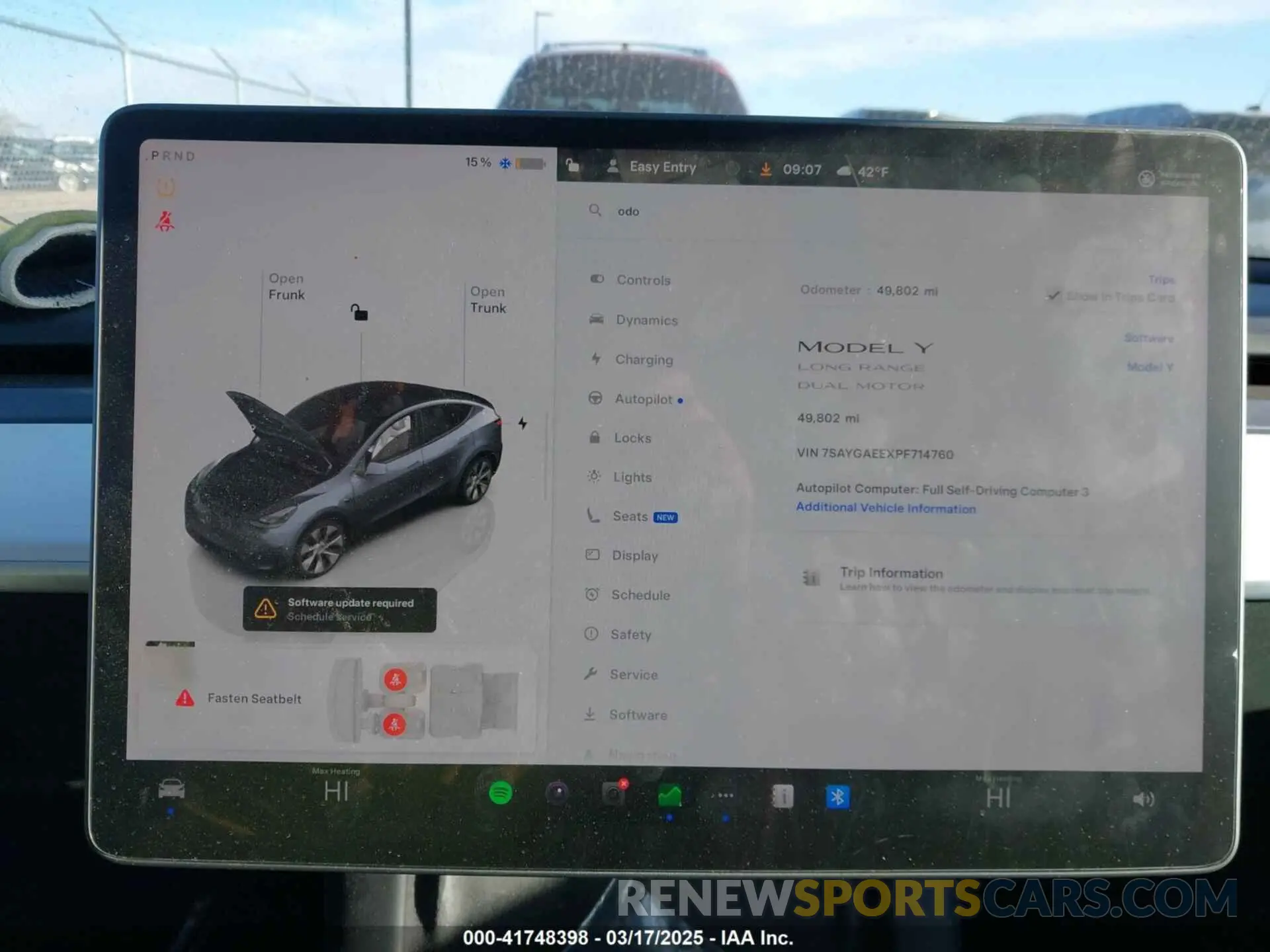 7 Photograph of a damaged car 7SAYGAEEXPF714760 TESLA MODEL Y 2023