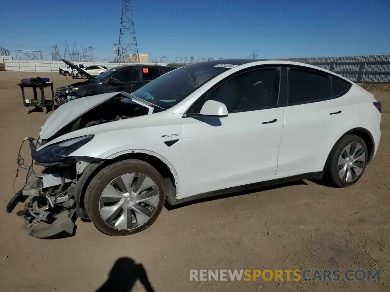 1 Photograph of a damaged car 7SAYGAEEXPF744308 TESLA MODEL Y 2023