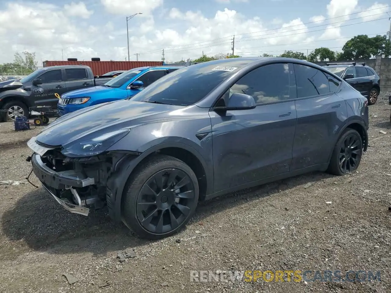 1 Photograph of a damaged car 7SAYGDED5PF960978 TESLA MODEL Y 2023