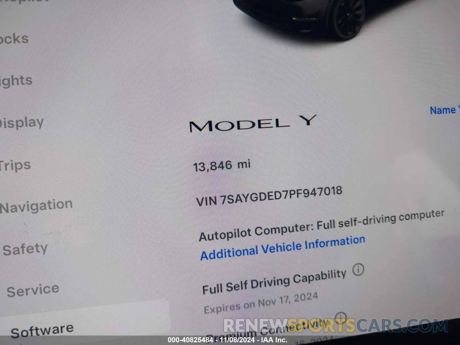 14 Photograph of a damaged car 7SAYGDED7PF947018 TESLA MODEL Y 2023