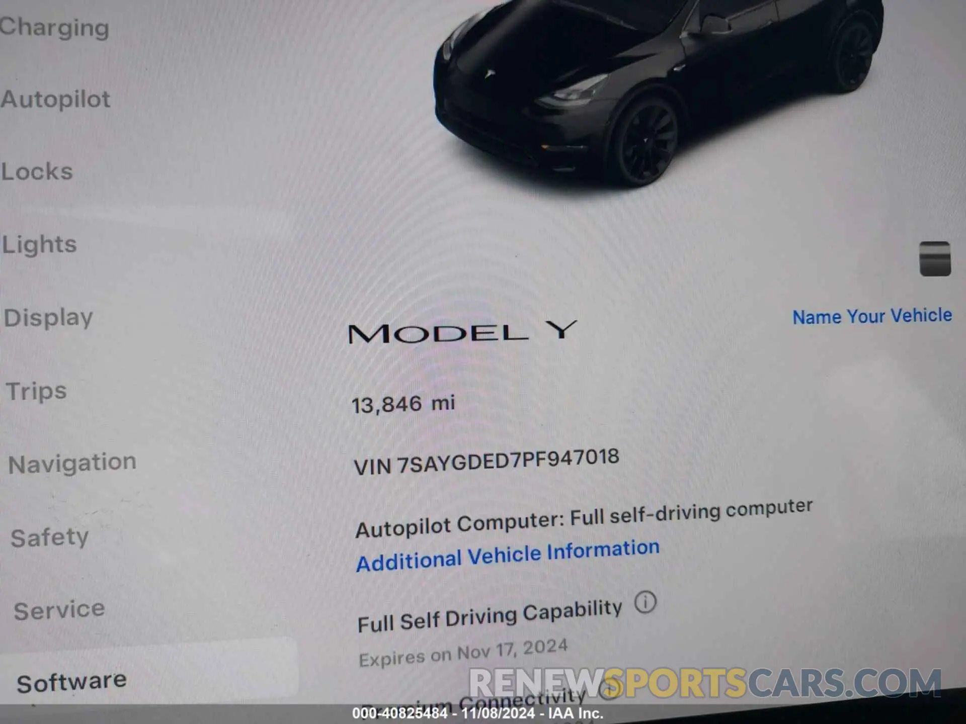 7 Photograph of a damaged car 7SAYGDED7PF947018 TESLA MODEL Y 2023
