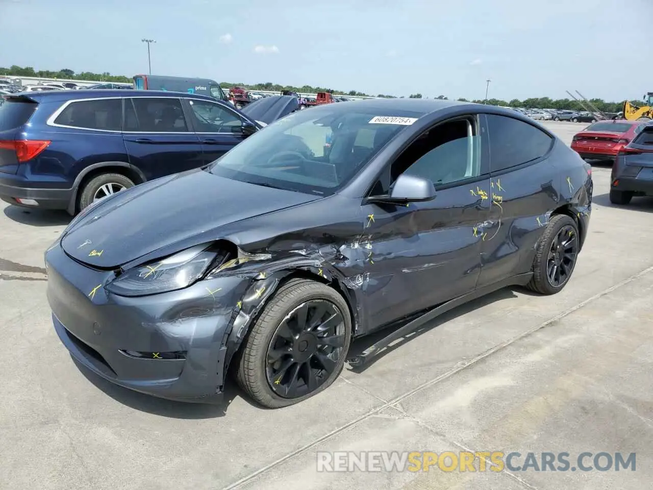 1 Photograph of a damaged car 7SAYGDED7PF950193 TESLA MODEL Y 2023