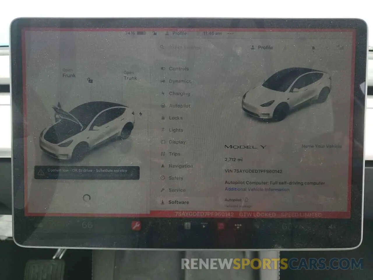 9 Photograph of a damaged car 7SAYGDED7PF960142 TESLA MODEL Y 2023