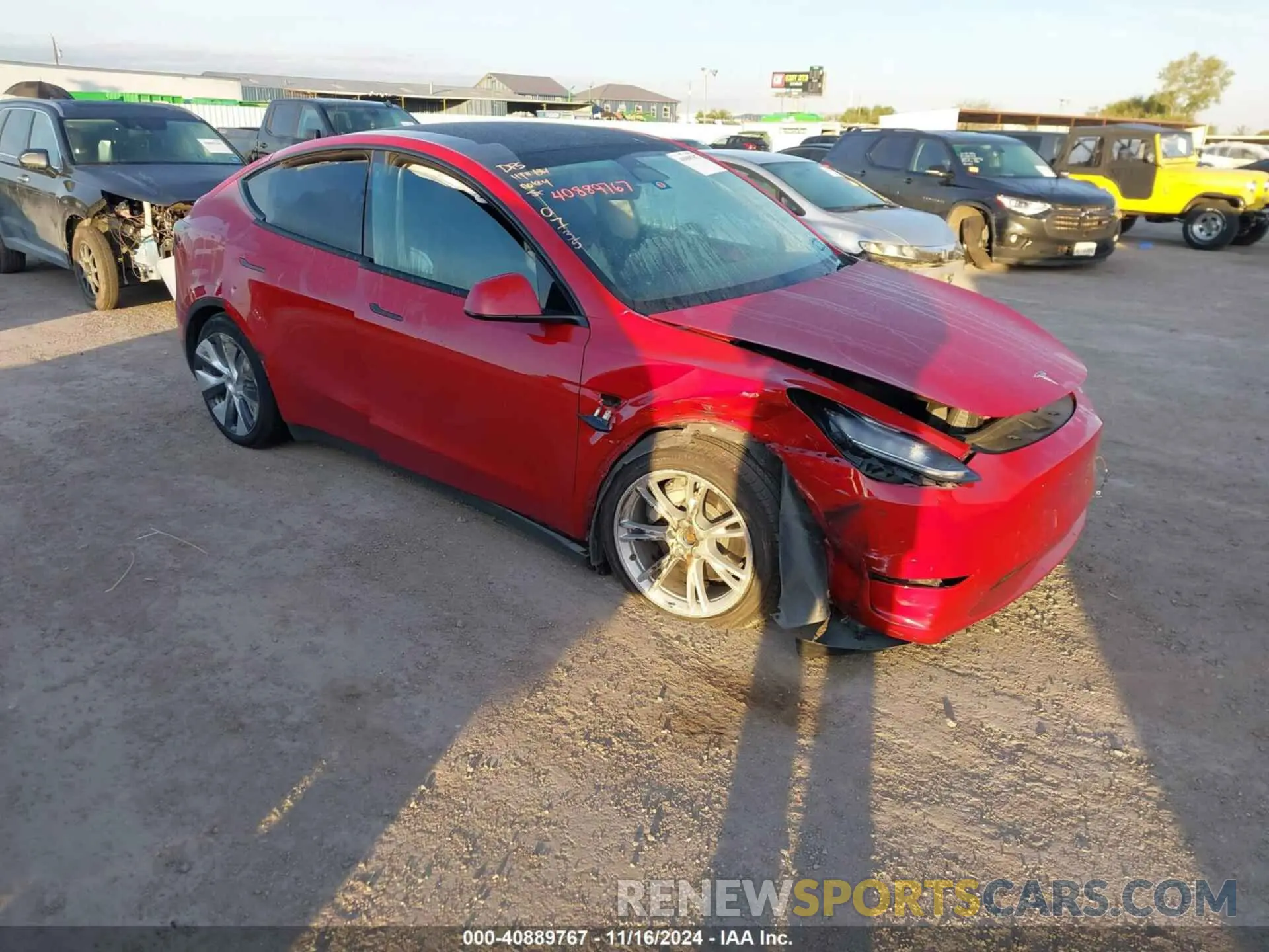 1 Photograph of a damaged car 7SAYGDEE0PA030735 TESLA MODEL Y 2023