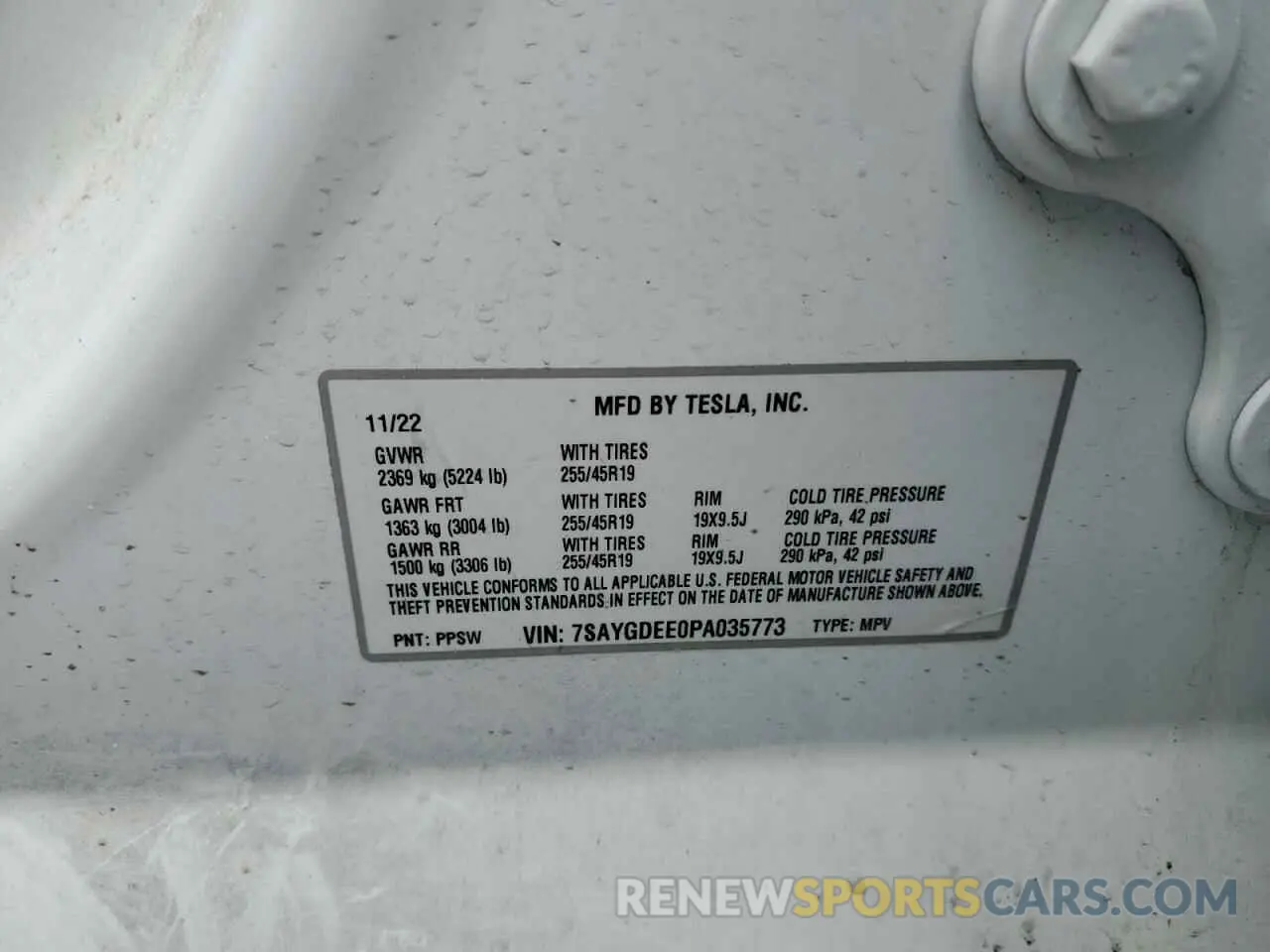 14 Photograph of a damaged car 7SAYGDEE0PA035773 TESLA MODEL Y 2023