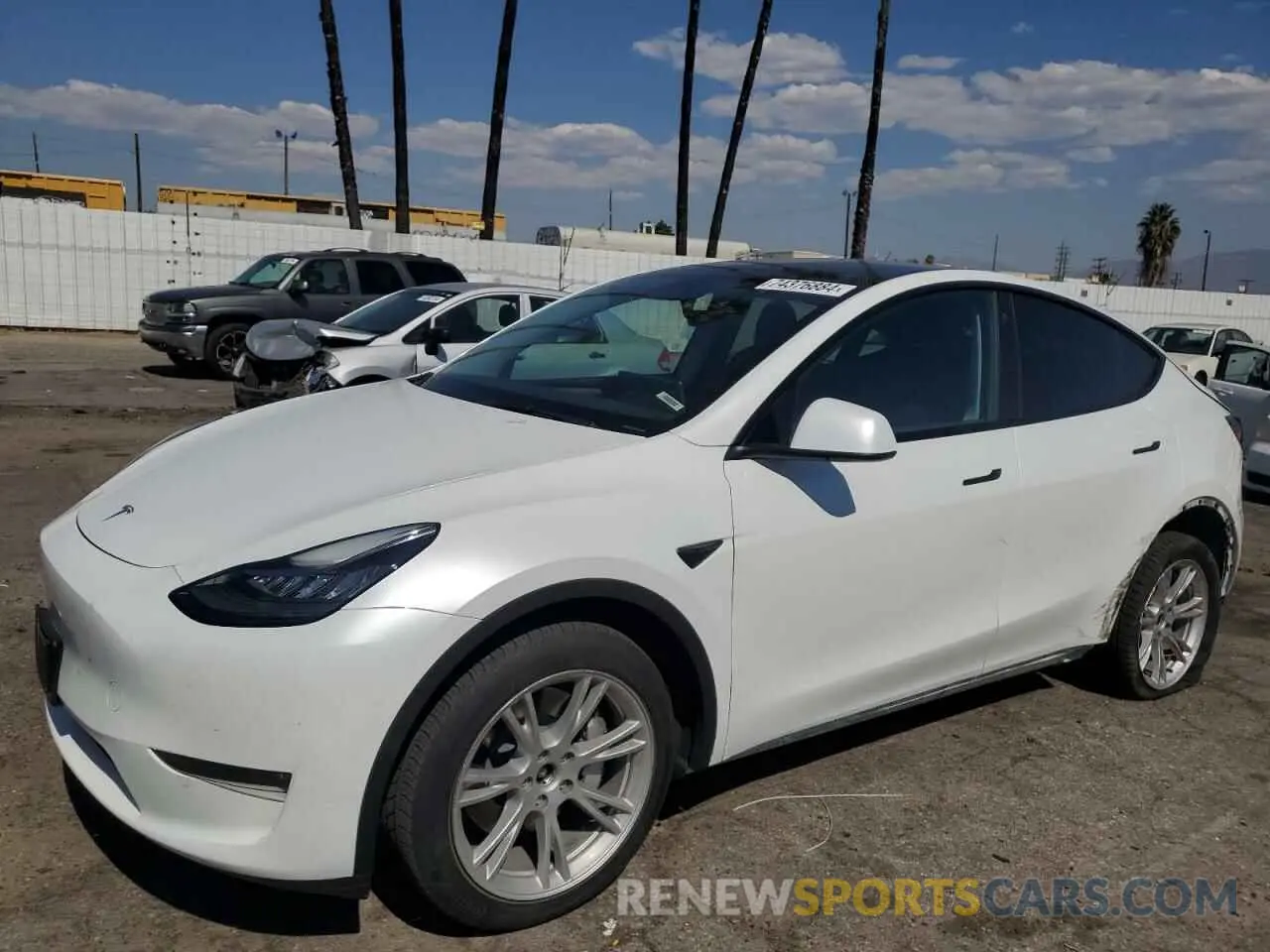 1 Photograph of a damaged car 7SAYGDEE0PA037684 TESLA MODEL Y 2023