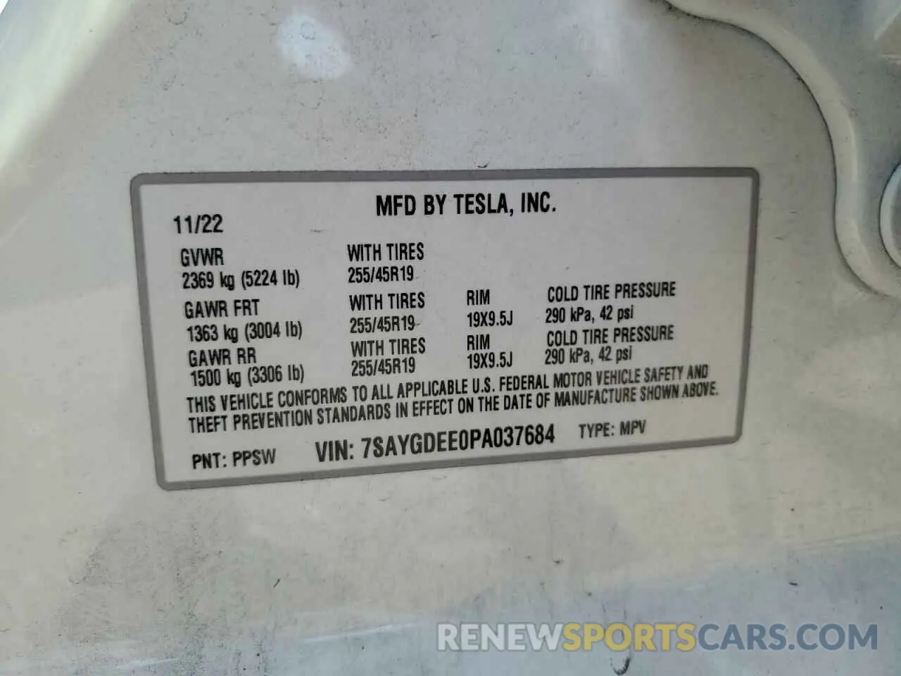 13 Photograph of a damaged car 7SAYGDEE0PA037684 TESLA MODEL Y 2023