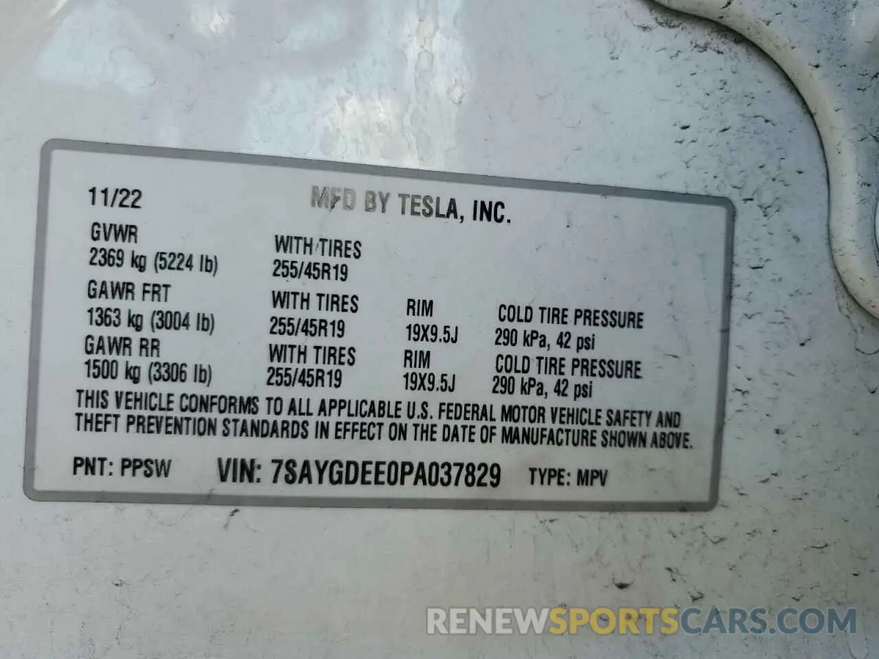 14 Photograph of a damaged car 7SAYGDEE0PA037829 TESLA MODEL Y 2023