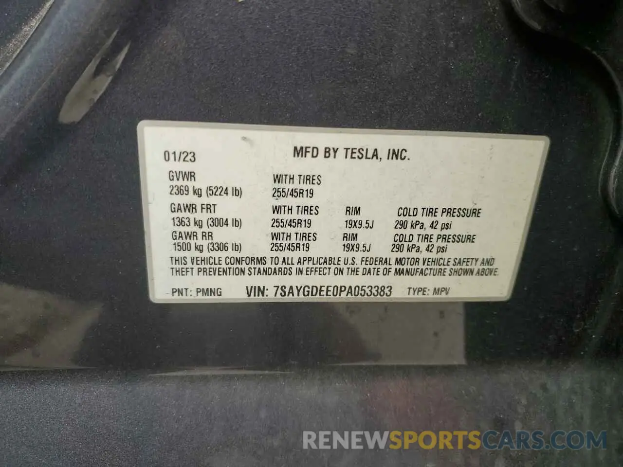 14 Photograph of a damaged car 7SAYGDEE0PA053383 TESLA MODEL Y 2023